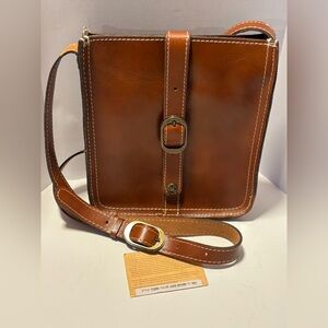 Patricia Nash Venezia Dark Brown Leather Crossbody Bag